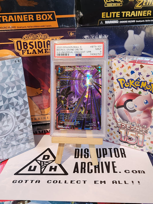 PSA 9 Dragon Balls Beerus, Divine Obliterator Mint